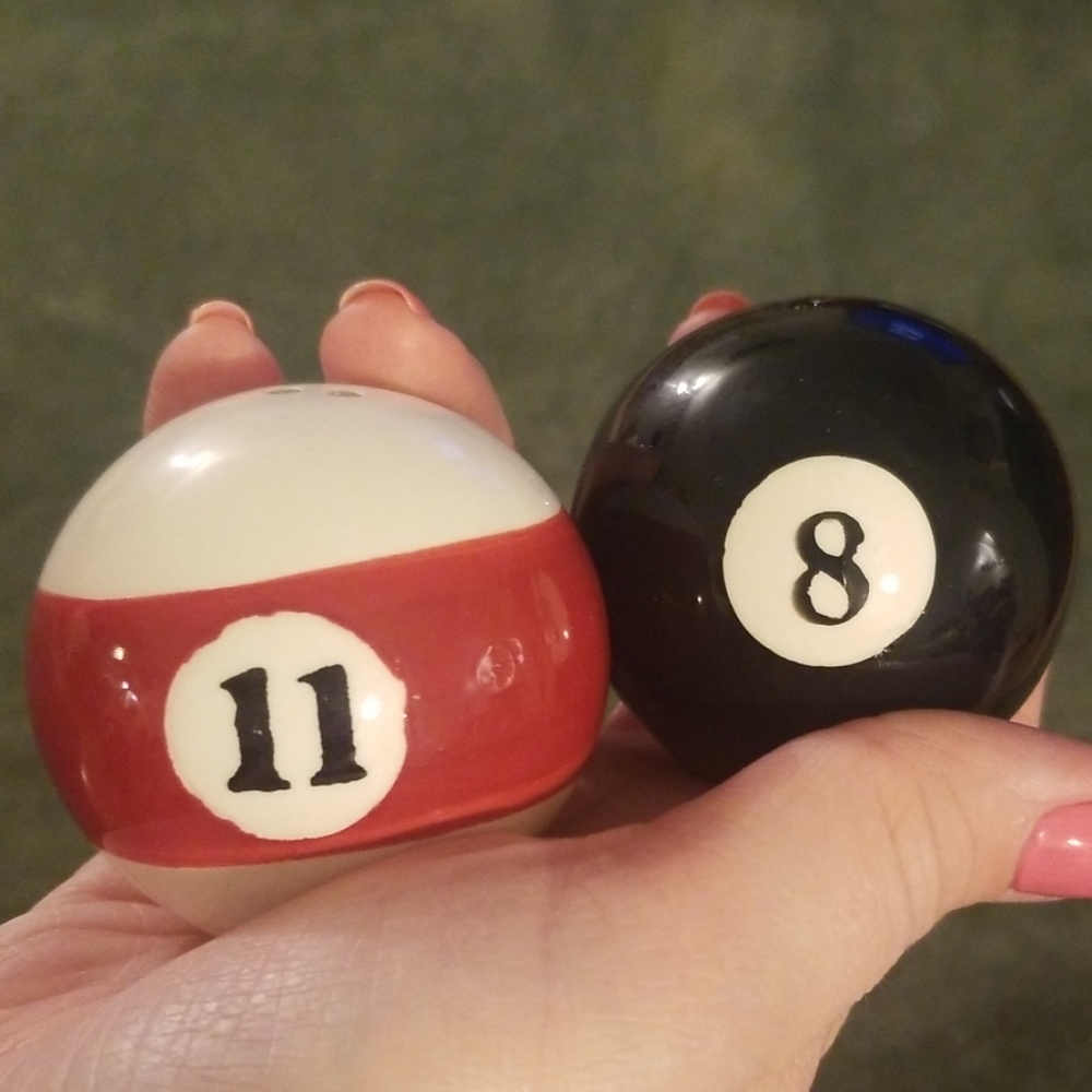 Billiards Salt and Pepper Shakers
